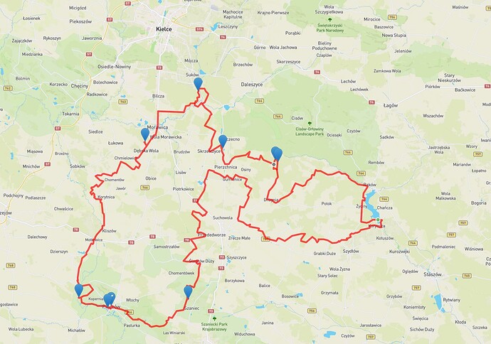 mapa trasy